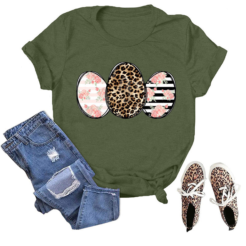 Happy Easter Letter Graphic Print Wholesale T-shirts Summer