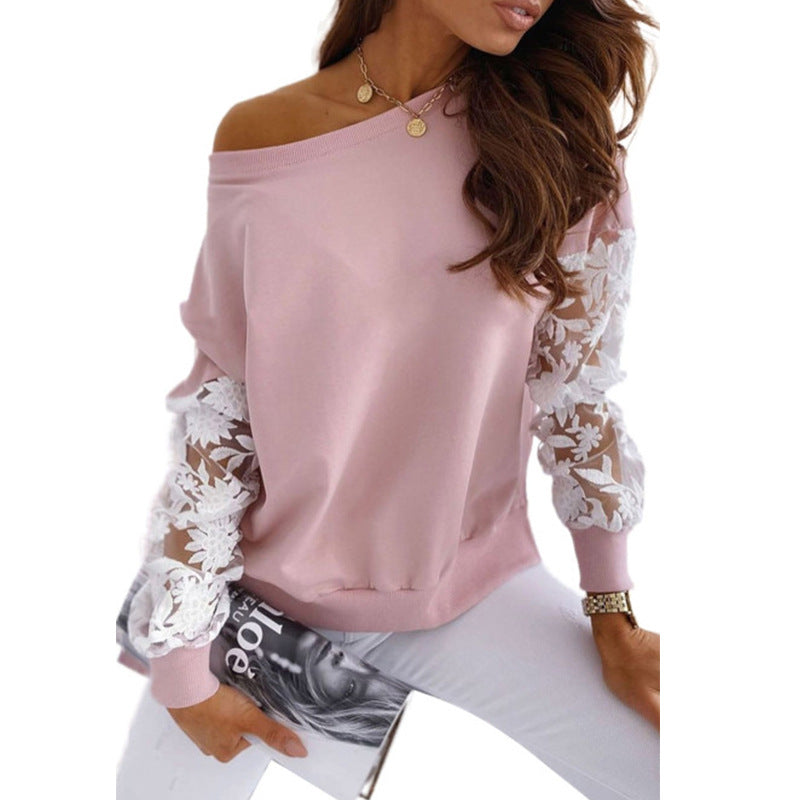 Lace Sleeve Hoodie Wholesale Women Clothing Fashion Style