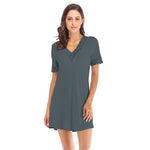 Short Sleeve Lace Pajama Modal Nightdress Wholesale Loungewear
