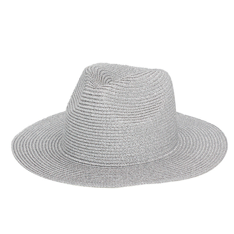 Solid Color Denim Jazz Retro Light Board Cowboy Hat Straw Hat Wholesale Women Accessories
