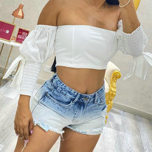 Hot Pants Gradient Wash Womens Ripped Wholesale Denim Shorts