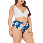 Halter Neck Crop Tops High Waisted Wholesale Plus Size Swimwear Bathing Suits