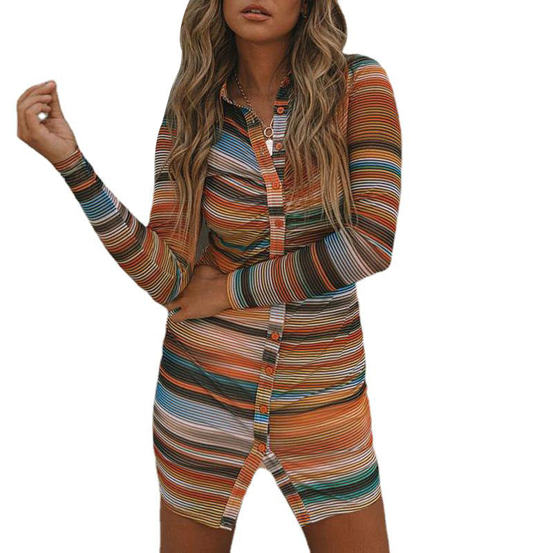 Printed Cardigan Slim Sexy Dress Women Wholesale