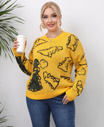 Dinosaur Personality Pullover Wholesale Plus Size Sweater