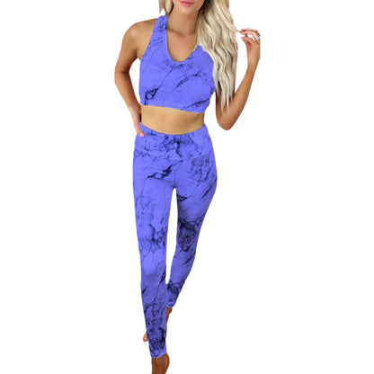 Fitness Tie-Dye Printing Fashion Casual Suit Women Activewear Two-Piece Suit Wholesalers Activewear Sets