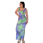 Women Fashion Tie Dye Sleeveless Wholesale Bodycon Maxi Dresses Pencil Dresses