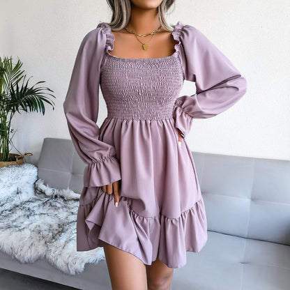 Solid Long Sleeve Wholesale Dresses In Bulk