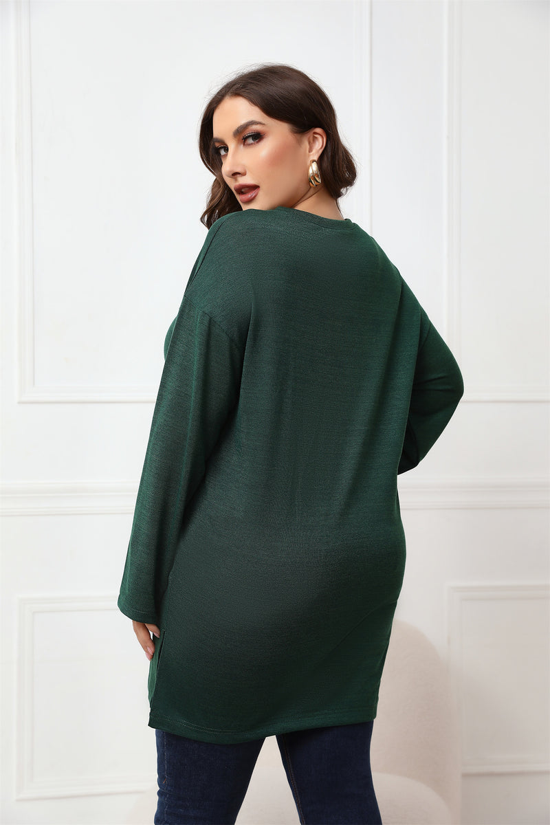 Simple Full Sleeve Wholesale Plus Size Tops For St. Patrick'S Day