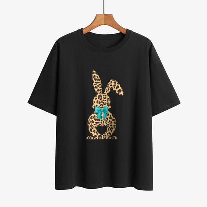 Happy Easter Leopard Print Wholesale T-shirts Tops ST203823