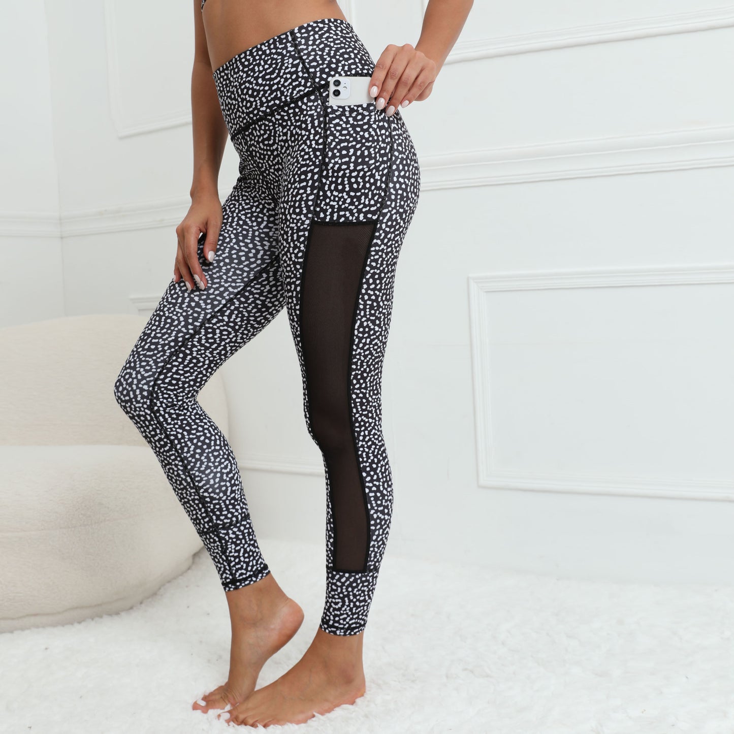 See-Through Patchwork Wholesale Leggings