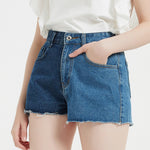 Colorblock Summer Women'S High Waist Hot Pants Trendy Wholesale Denim Shorts