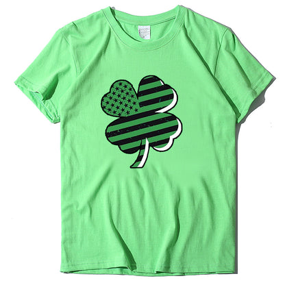 St Patricks Day Wholesale T Shirts Women Clothing Shamrock Printed