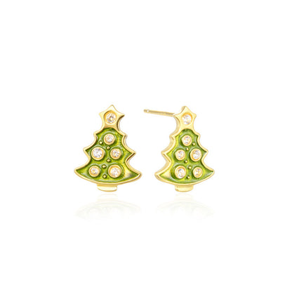 Sweet Design Sense Christmas Tree Accessories Wholesale Earrings