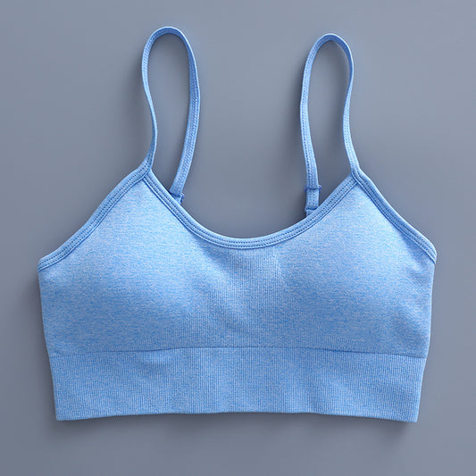 Solid Color Stretch Sports Women Bra