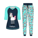 Print T Shirt And Checked Pants Wholesale Loungewear