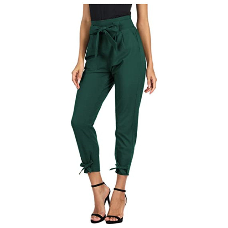 Trendy High Waist Bowknot Business Casual Women'S Pencil Trousers With Pocket Wholesale Pants Online SP531440