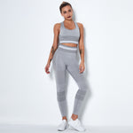 Knit Seamless Leggings & Sports BraFitness Yoga Sets Wholesale Activewears