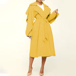 Casual Lapel Solid Color Jacket Trench Coat Wholesale Coats