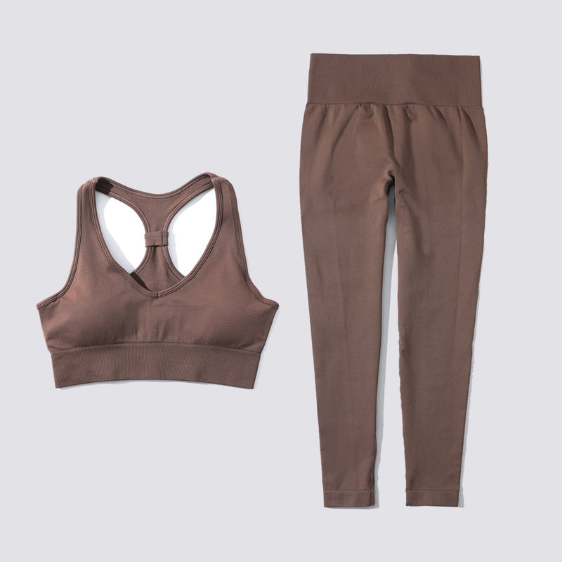 Athletic Yoga Suits Womens 2pcs Seamless Sport Bra & Leggings Activewear Wholesale Workout Clothes