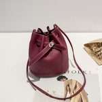 Litchi Pattern Wholesale Fashion Handbags Bucket Shaped One Shoulder Lock Small Bag