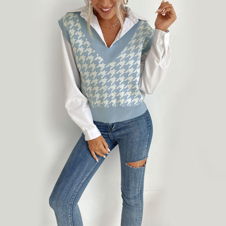 Women Sweater Vest Knitted Wholesale Vest