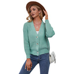 Knit Single Button Wholesale Women Cardigan Sweater