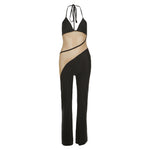 Mesh Sexy Backless Hollow Wholesale Jumpsuit Trendy Outfits