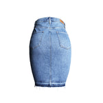 Women's Summer Denim Skirt High Split Button Front Casual Wholesale Jeans Skirts