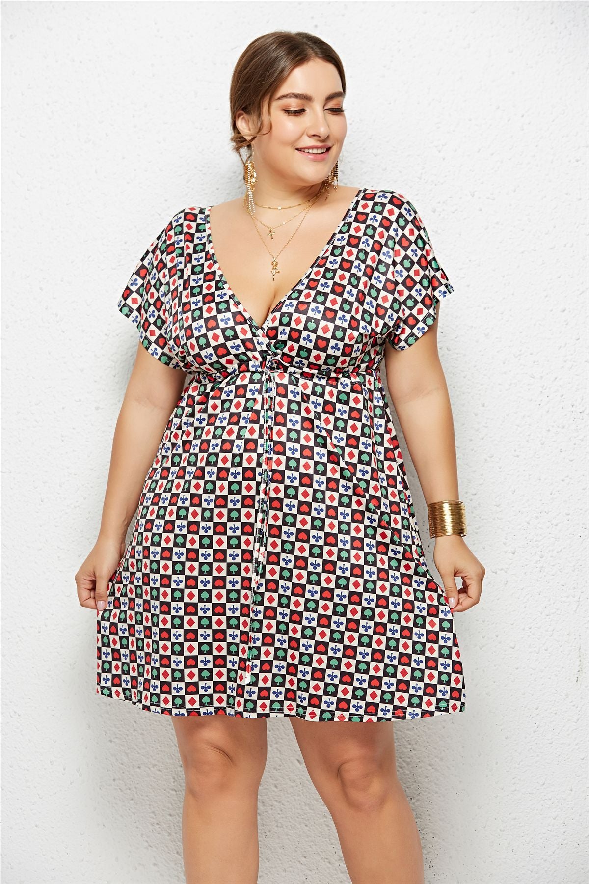 Sexy V-Neck Wholesale Plus Size Dresses