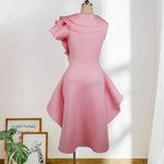 Asymmetrical Sleeveless Wholesale Ruffled Trim Short Dress