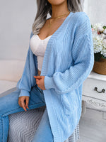 Lantern Sleeve Casual Twist Sweater Cardigan Wholesale Womens Tops