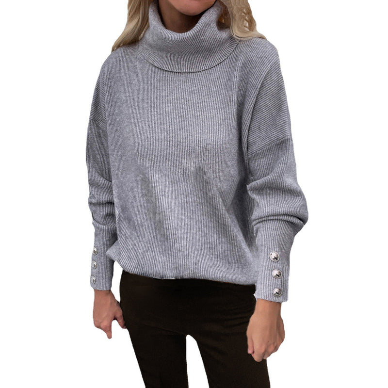 Knitwear Solid Color Casual Sweater Women Wholesale