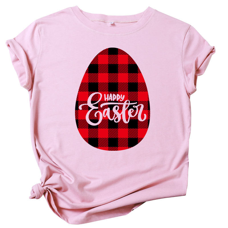 Women Fashion Easter Day Short Sleeve Wholesale T-shirts