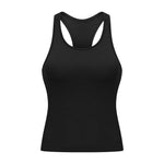 Sports Running Fitness Tank Top With Detachable Chest Pad Yoga Skinny Solid Color Wholesale Womens Activewear