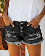 Trendy Tassel Straight Denim Shorts Wholesale Jeans
