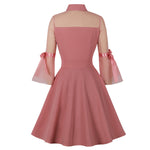 Mesh Stitching Elegant Vintage Dress Wholesale Dresses