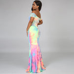 Wholesale Tie Dye Mermaid Dress SD161208