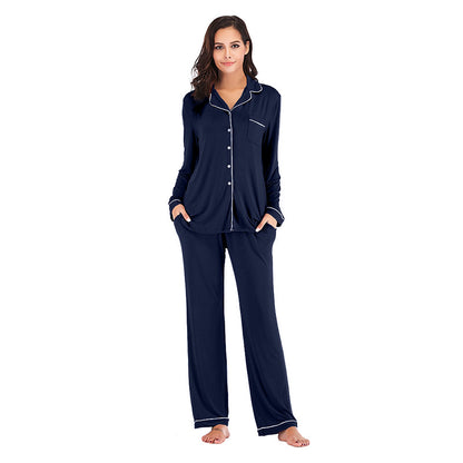 Simple Shirts & Pants Modal Pajamas Homewear Suit Wholesale Loungewear Sets