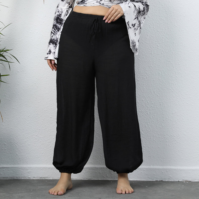 Casual Loose Wide-Leg Lightweight Wholesale Plus Size Pants Bloomers
