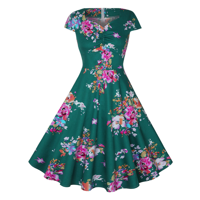 Wholesale Dresses Print Vintage Wholesale Women Clothing Trendy Outfits