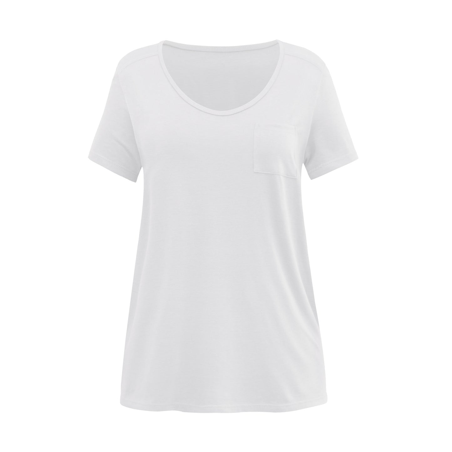 Solid Color Casual V-Neck Rayon Breathable Short-Sleeved Wholesale Women'S T Shirts Soft Pullover Top