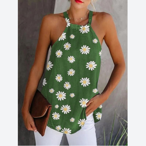 Floral Cami Womens Tank Tops Wholesale For St. Patrick'S Day