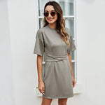 Short Sleeve O Neck Slim Fit Wholesale Casual T-shirt Dresses Summer