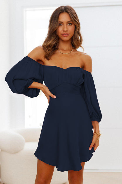 Sexy Off Shoulder Lantern Sleeve Dresses Women Wholesale