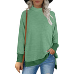 Pile Collar Wholesale Women Fleece Colorblock Top