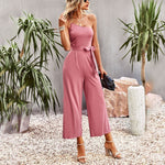 One-Shoulder Sleeveless Commuter Solid Color Slim Jumpsuit Wholesale Women'S Clothing