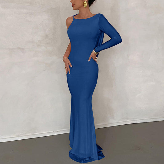 Temperament And Elegant One-Shoulder Party Two-Wear Fishtail Dress Wholesale Dresses