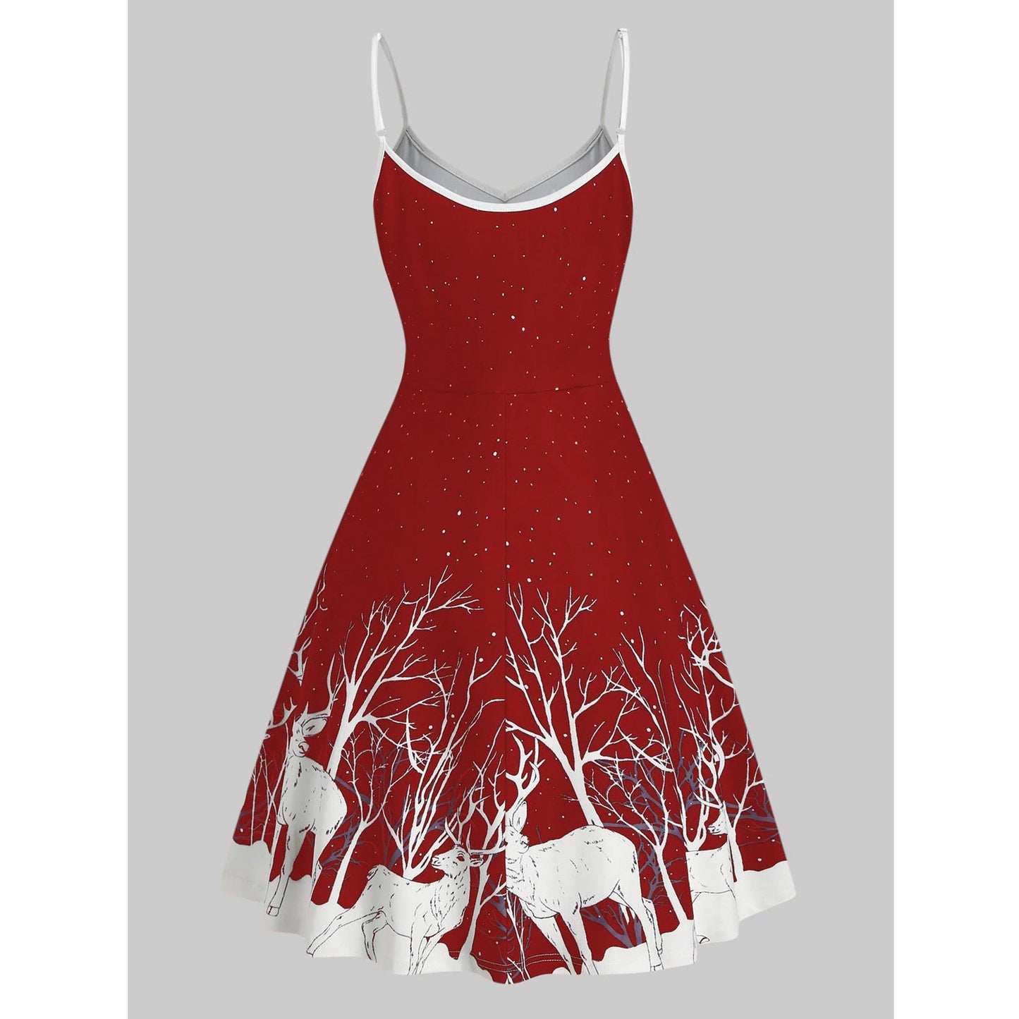 Elk Print Cami Dress For Women