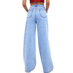 Women Wholesale Light-Colored Wide-Leg High-Waist Pants