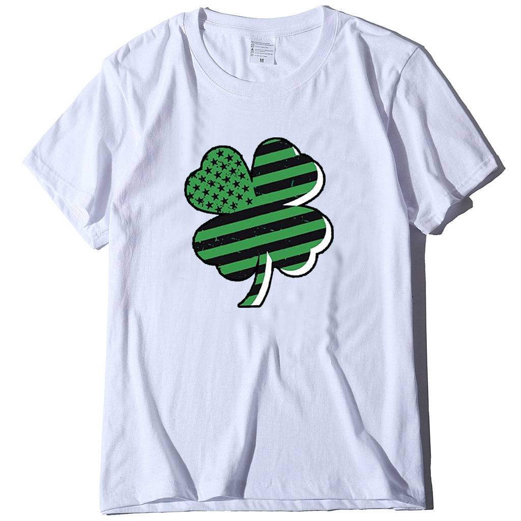 St Patricks Day Wholesale T Shirts Women Clothing Shamrock Printed